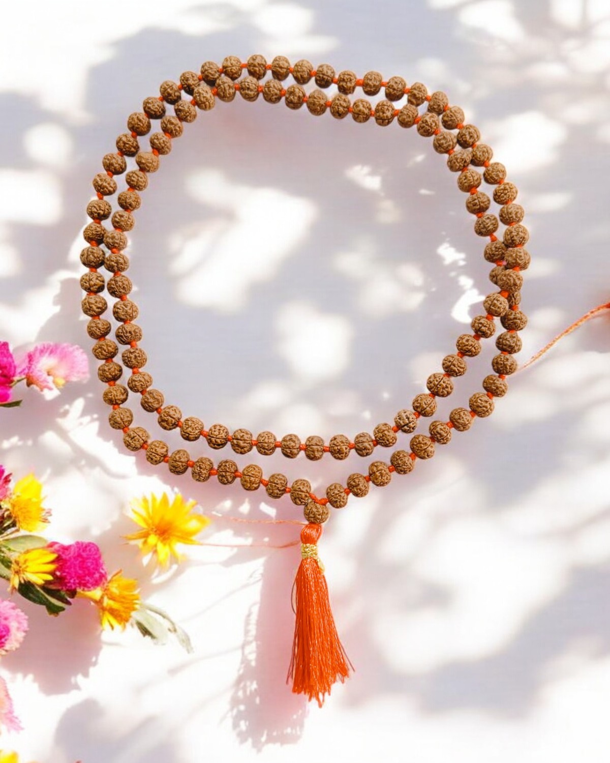 5 Mukhi Rudraksha Pathri Mala 7 MM - Kheteshwar Rudraksh