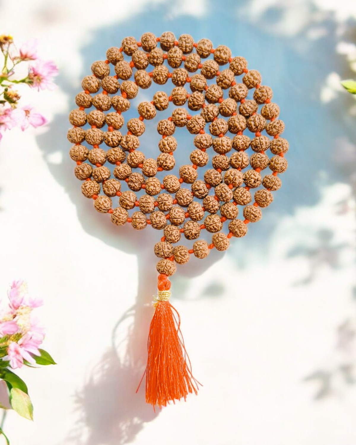 5 Mukhi Rudraksha Pathri Mala 8 MM - Kheteshwar Rudraksh