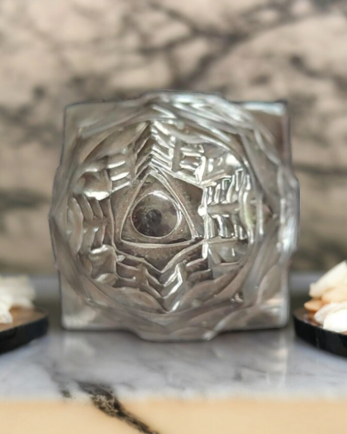 Sphatik Shree Yantra - Small Size - Image 2