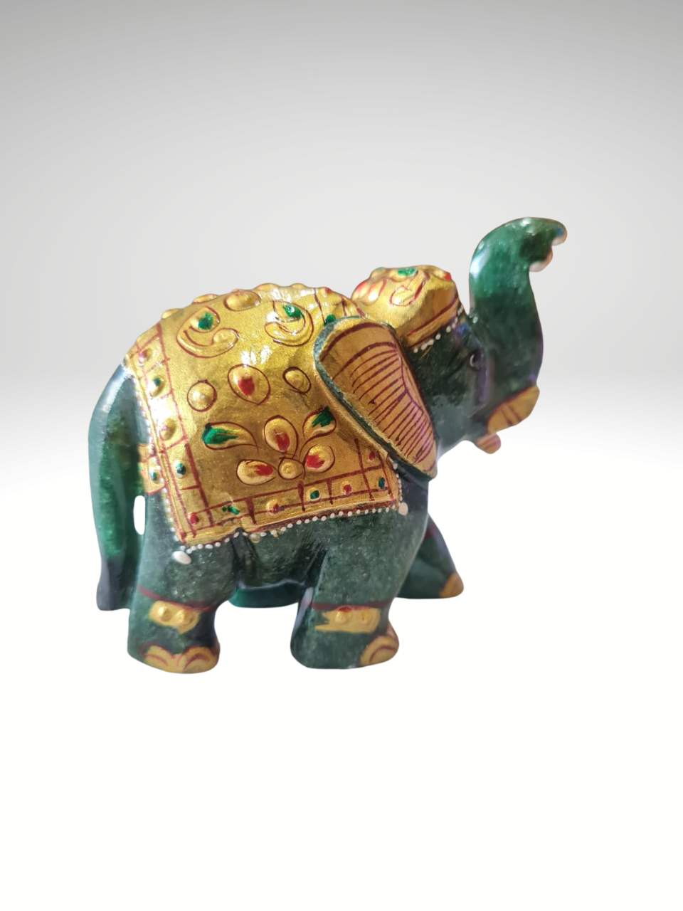 Green Margaj Stone Elephant - Image 2