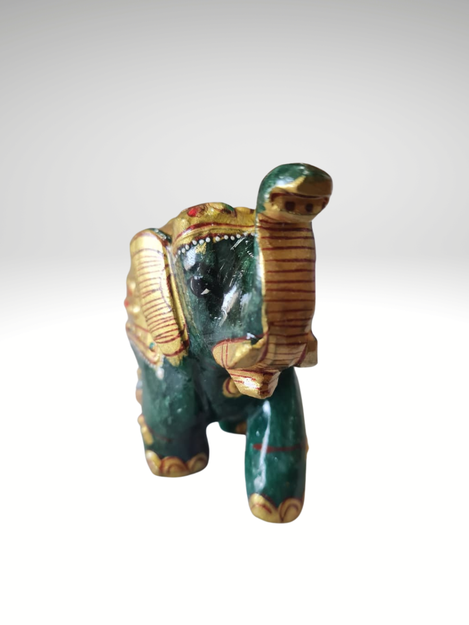 Green Margaj Stone Elephant - Image 3
